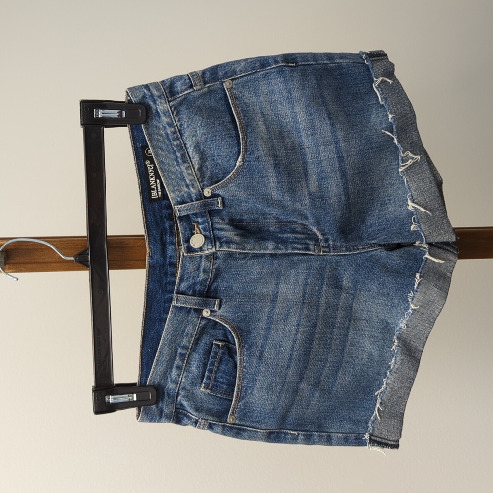 Blank NYC The Barrow Vintage High Rise Cutoff Shorts Medium Wash Size 28